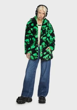 Girlfriend Material Alien Hendrix Faux Fur Coat Faux Fur Jacket