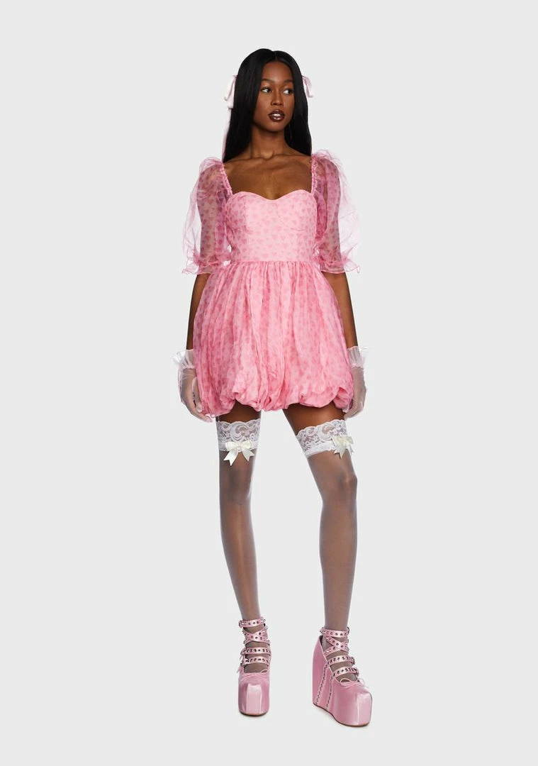 Fanciful Doll Mon Amour Puffball Mini Dress Dresses