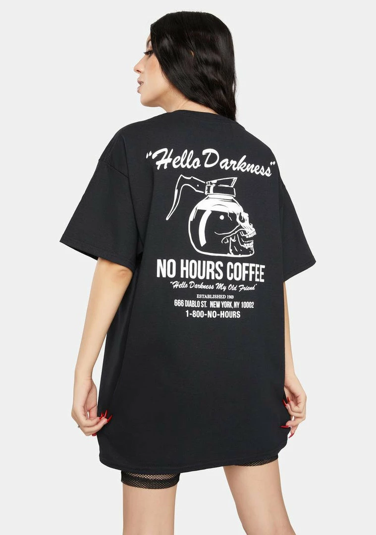No Hours Tops Hello Graphic Tee