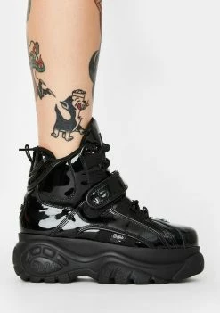 Buffalo London Classic High Patent Leather Sneakers Platforms