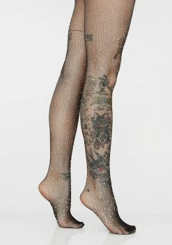 Stinnys Ring On Rhinestone Fishnet Stockings