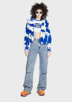 Girlfriend Material Jax Cow Faux Fur Jacket
