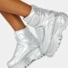 Buffalo London Platforms Silver Puffer Platform Boots