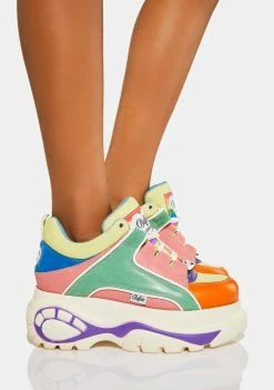 Buffalo London Pride Rainbow Classic Low Platform Sneakers