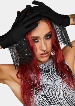 Stinnys Gal-Axy Fringe Gloves Knit Gloves