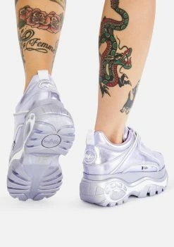 Buffalo London Platforms Lilac Classic Low Leather Platform Sneakers