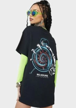 No Hours Tops Stop Clockin Graphic Tee