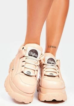 Buffalo London Biscuit Classic Low Leather Platform Sneakers