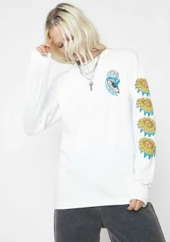 No Hours In Bloom Long Sleeve Graphic Tee Tops