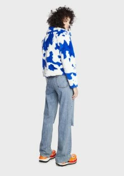 Girlfriend Material Jax Cow Faux Fur Jacket