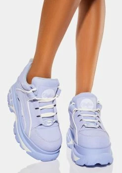 Buffalo London Lavender Classic Low Platform Sneakers Platforms