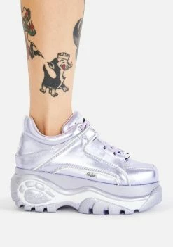Buffalo London Platforms Lilac Classic Low Leather Platform Sneakers