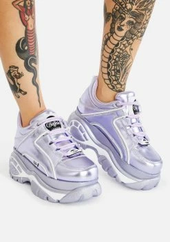 Buffalo London Platforms Lilac Classic Low Leather Platform Sneakers