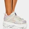 Buffalo London Platforms Rainbow Metallic Classic Low Platform Sneakers