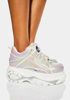 Buffalo London Platforms Rainbow Metallic Classic Low Platform Sneakers