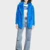 Girlfriend Material Blue Hendrix Faux Fur Coat Faux Fur Jacket