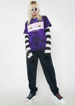 No Hours Truly Tie Dye Graphic Tee Tops