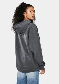 No Hours Solo Bear Graphic Hoodie Tops