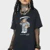 No Hours Black Solo Bear Graphic Tee