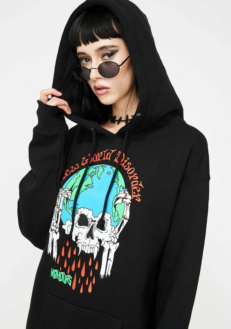 No Hours Tops New World Hoodie