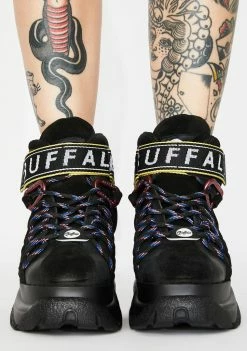 Buffalo London Platforms Classic Retro High Suede Sneakers