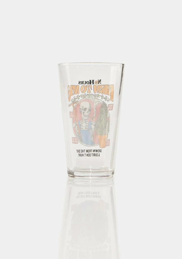 No Hours Kitchen & Bar Farm Pint Glass