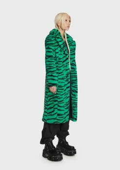 Girlfriend Material Tiger Kai Faux Fur Coat Faux Fur Jacket