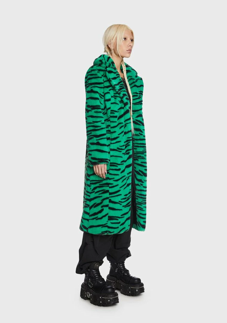 Girlfriend Material Tiger Kai Faux Fur Coat Faux Fur Jacket