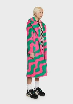 Girlfriend Material Wave Kai Faux Fur Coat Faux Fur Jacket