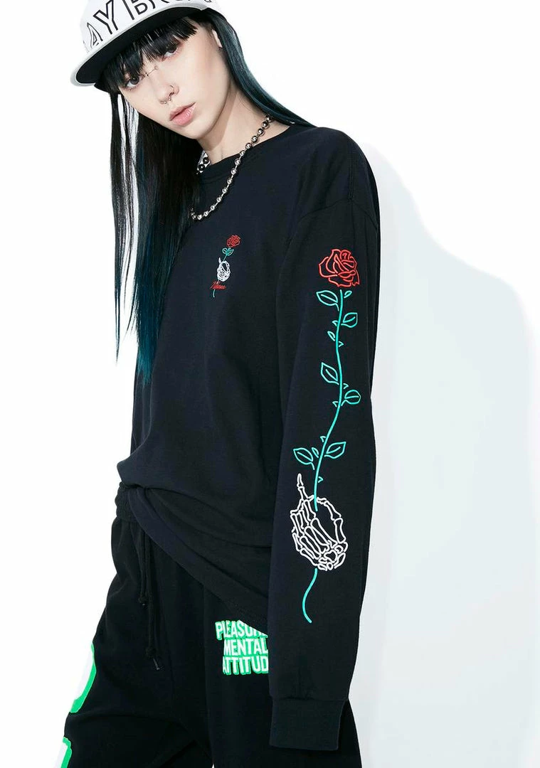 No Hours Long Stem Long Sleeve Tee Tops