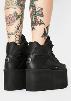 Buffalo London Dark Rising Towers High Nappa Leather Sneakers Platforms