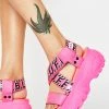 Buffalo London Platforms Neon Pink Bo Platform Sandals