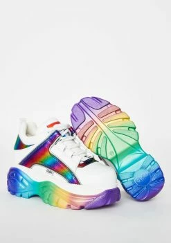 Buffalo London Platforms Rainbow Classic Low Leather Sneakers