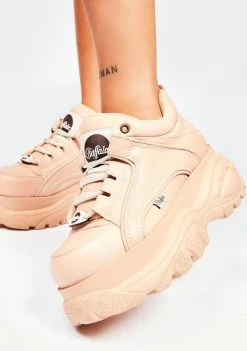 Buffalo London Biscuit Classic Low Leather Platform Sneakers