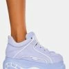 Buffalo London Lavender Classic Low Platform Sneakers Platforms