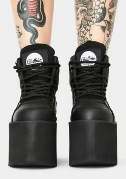 Buffalo London Dark Rising Towers High Nappa Leather Sneakers Platforms
