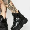 Buffalo London Classic High Patent Leather Sneakers Platforms