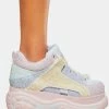 Buffalo London Platforms Pastel Multi Classic Low Platform Sneakers