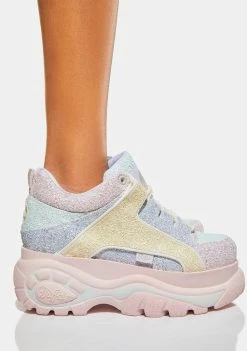 Buffalo London Platforms Pastel Multi Classic Low Platform Sneakers