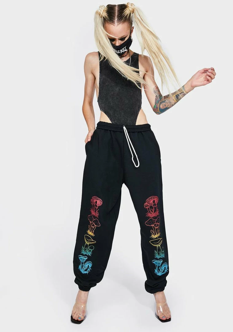 No Hours All Caps Jogger Sweatpants Bottoms