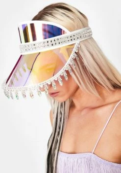 Stinnys Hats Purple Holographic Advize Me Visor Hat