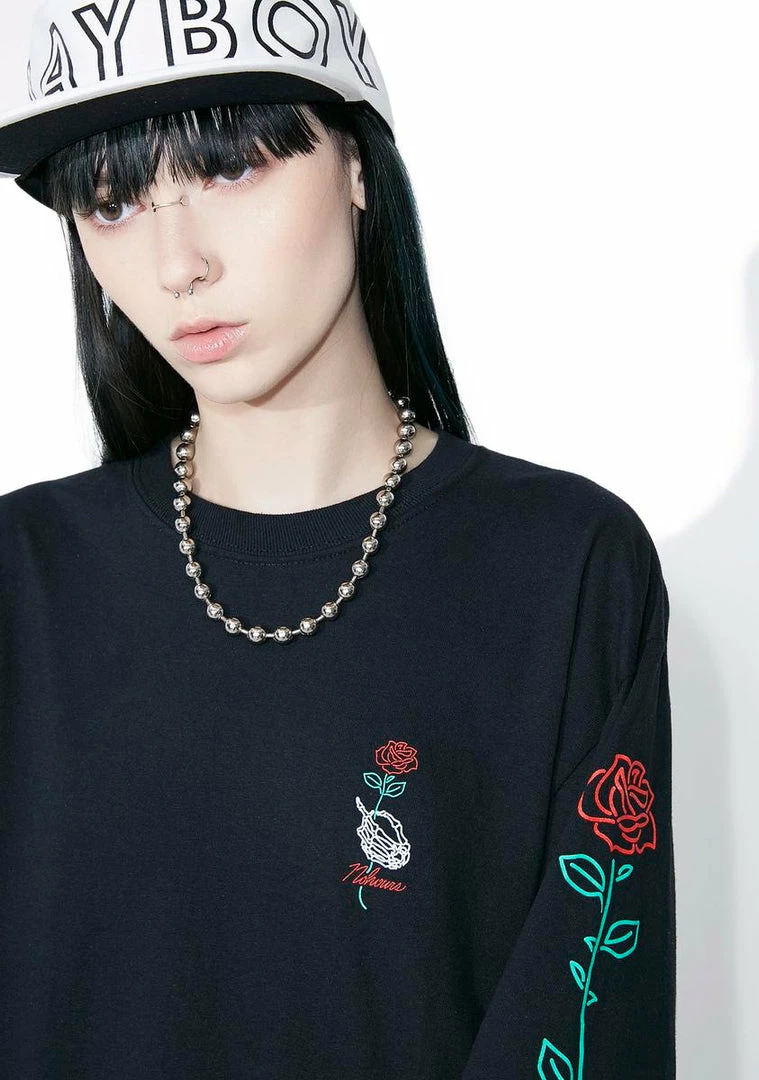 No Hours Long Stem Long Sleeve Tee Tops