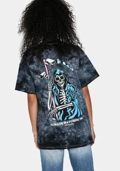 No Hours Always Watching Tie Dye Graphic Tee