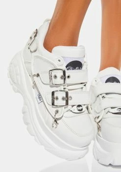 Buffalo London Buckle Classic Low Leather Sneakers