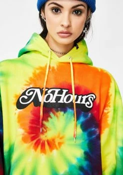 No Hours Tops Tie Dyehouse Hoodie