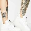 Buffalo London White Rising Towers Patent Sneakers Platforms