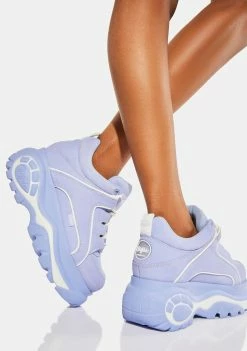 Buffalo London Lavender Classic Low Platform Sneakers Platforms