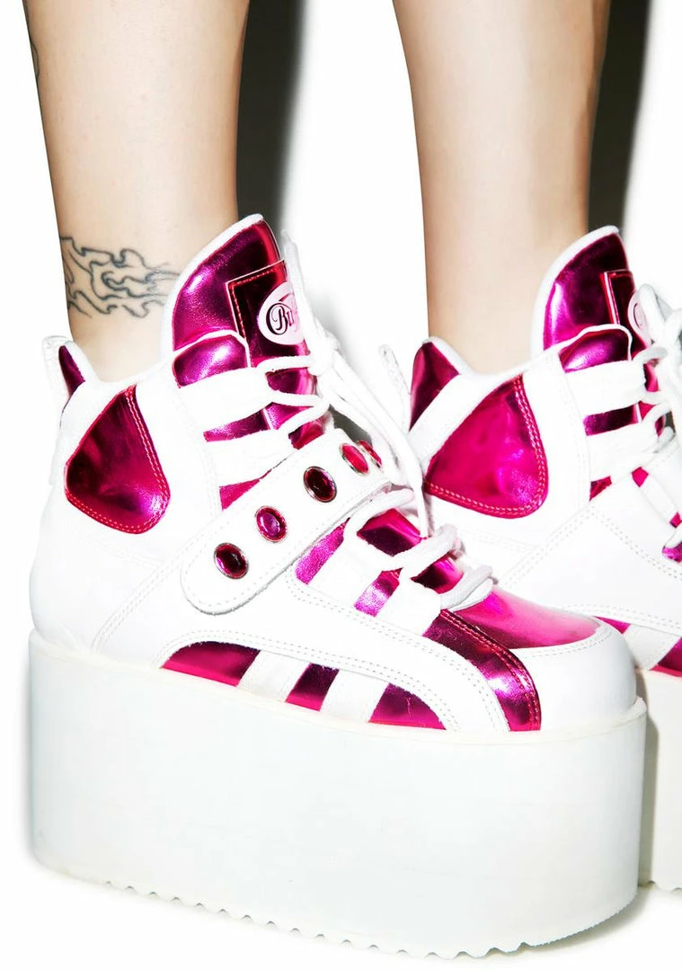 Buffalo London BB Spice Pink Platforms
