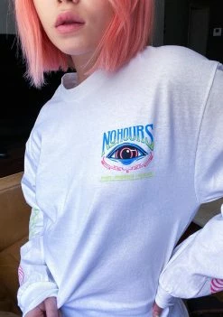 No Hours Past Future Long Sleeve Tee Tops