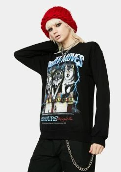 No Hours Tops Midnight Run Crew Sweatshirt